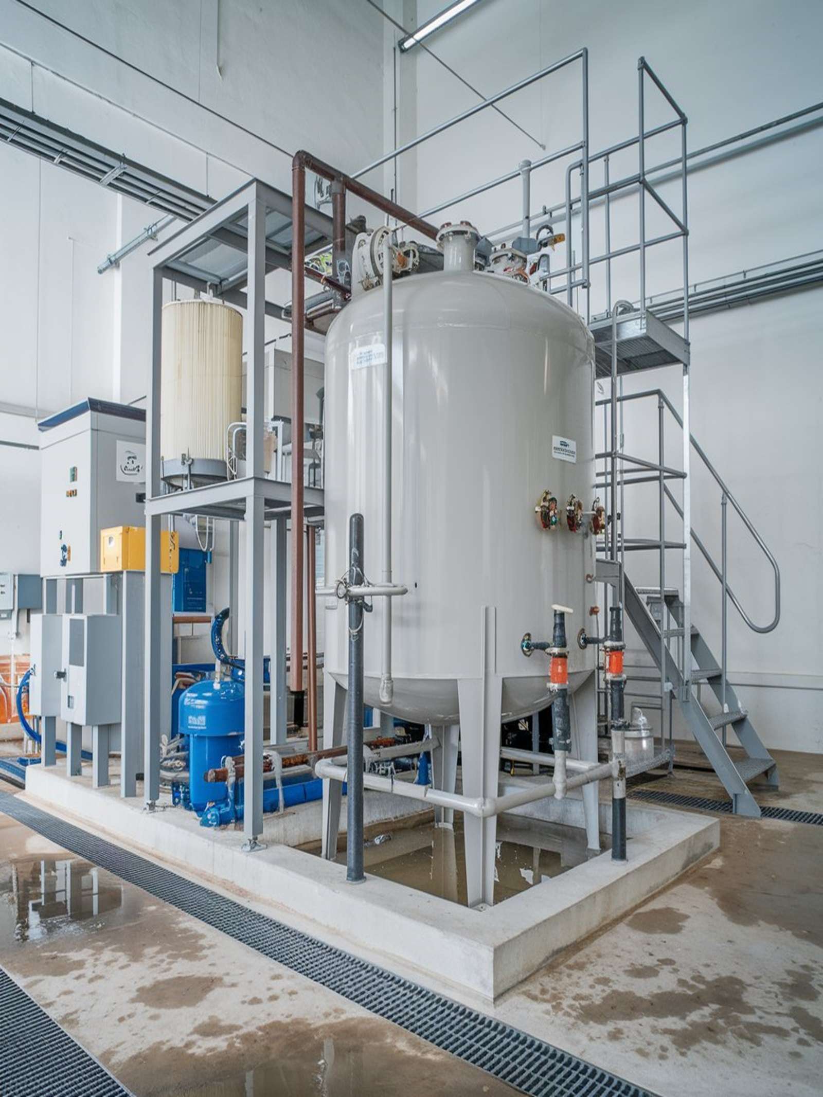image of an Industrial water treatment Equipment in a clean background